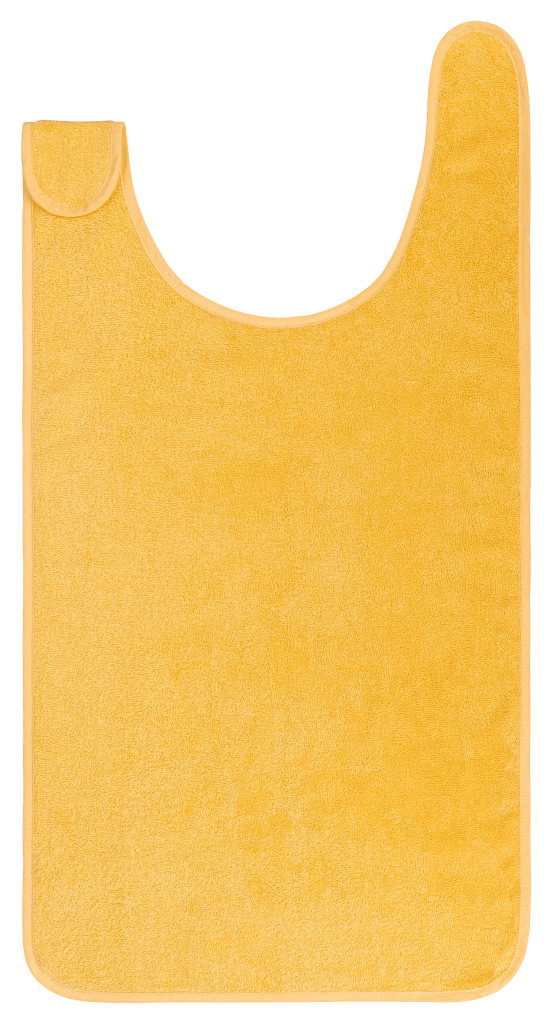 Kleiderschutz aus Walkfrottier mit Öse zum Schließen. Saugstark, komfortabel & sicher – ideal für Pflegeeinrichtungen oder zu Hause. Bild 1