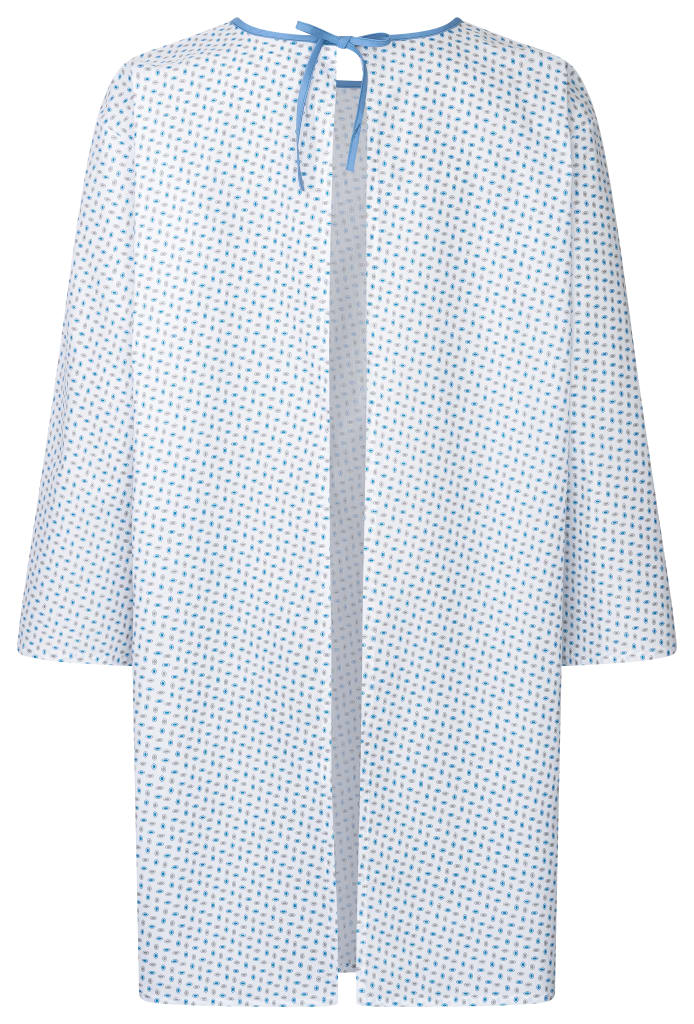 Patientenhemd mit Bandverschluss, Rundhals & 3/4-Ärmeln. Komfortabel & praktisch – ideal für den Einsatz in medizinischen Einrichtungen. Bild 3