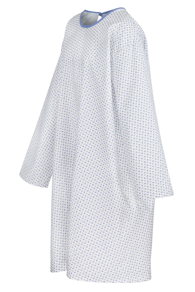 Patientenhemd mit Bandverschluss, Rundhals & 3/4-Ärmeln. Komfortabel & praktisch – ideal für den Einsatz in medizinischen Einrichtungen. Bild 1