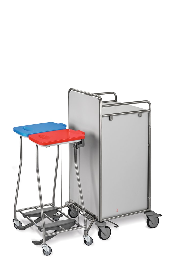 Hammerlit Etagenwagen mit koppelbarem Wäschesammler und Abfallsammler clappy Bild 1