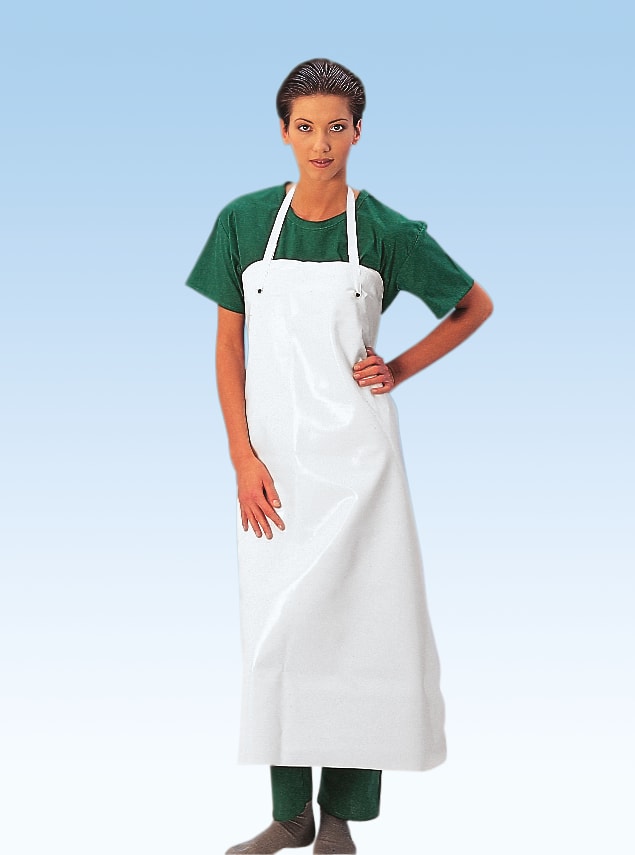 Arbeitsschutz-Schürze, weiß, 90 x 110 cm Bild 1