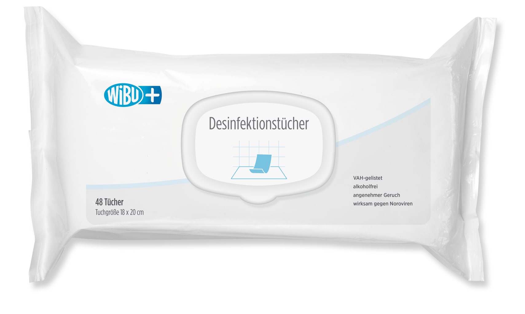 48 Desinfektionstücher: Alkoholfrei mit angenehmen Duft, ideal für schnelle Desinfektion von Flächen und Medizinprodukten. Bild 1
