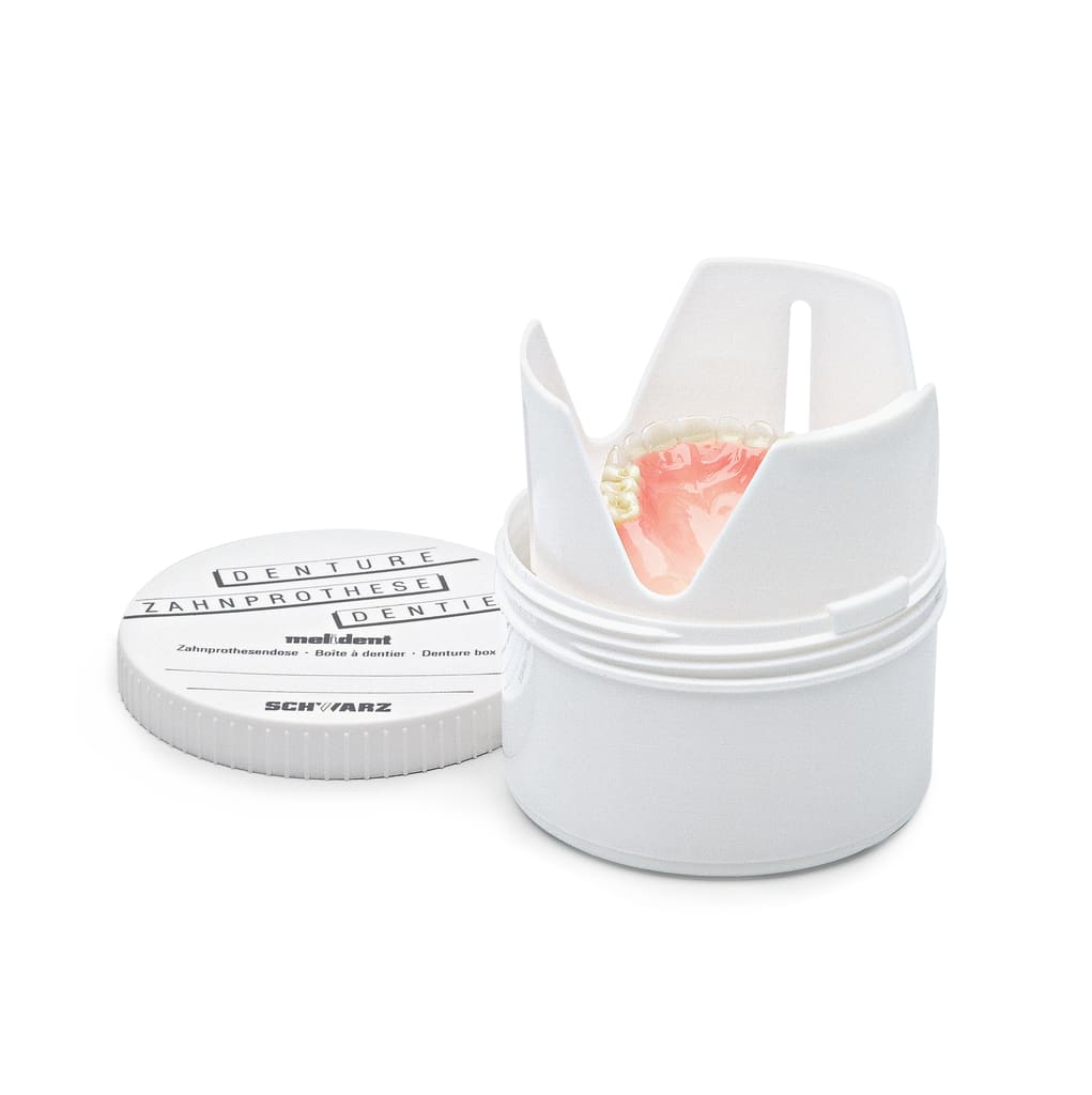 Melident Zahnprothesendose mit Siebeinsatz Bild 1
