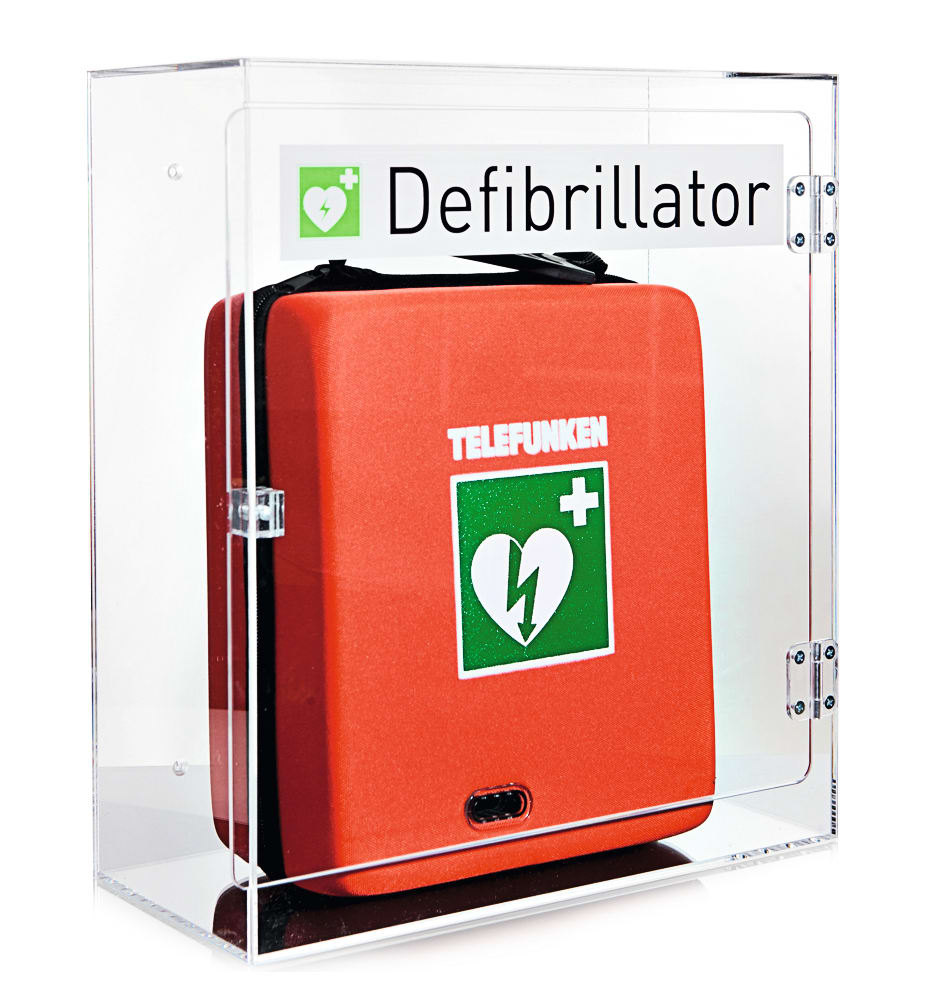 Design-Acrylglaswandkasten für Defibrillatoren Bild 1