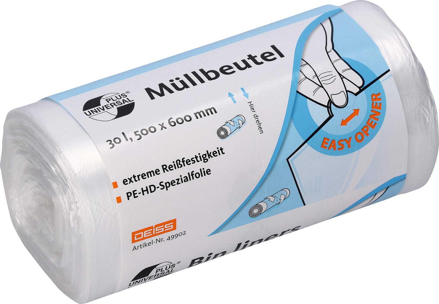 Müllbeutel 30 L premium transparent 6 µm Bild 1