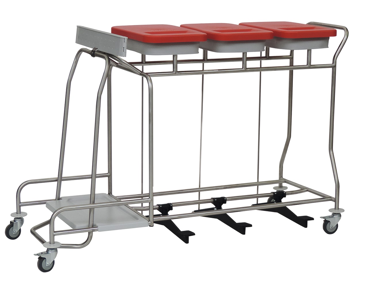 novocal Kombi-Sammler Wäsche und Abfall (3-fach, längs), farbiger Deckel Bild 1