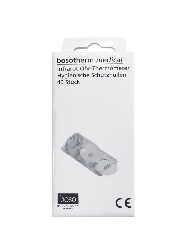 40 Einwegschutzhüllen für das Bosotherm Ohrthermometer. Hergestellt für eine sichere und hygienische Anwendung. Bild 1