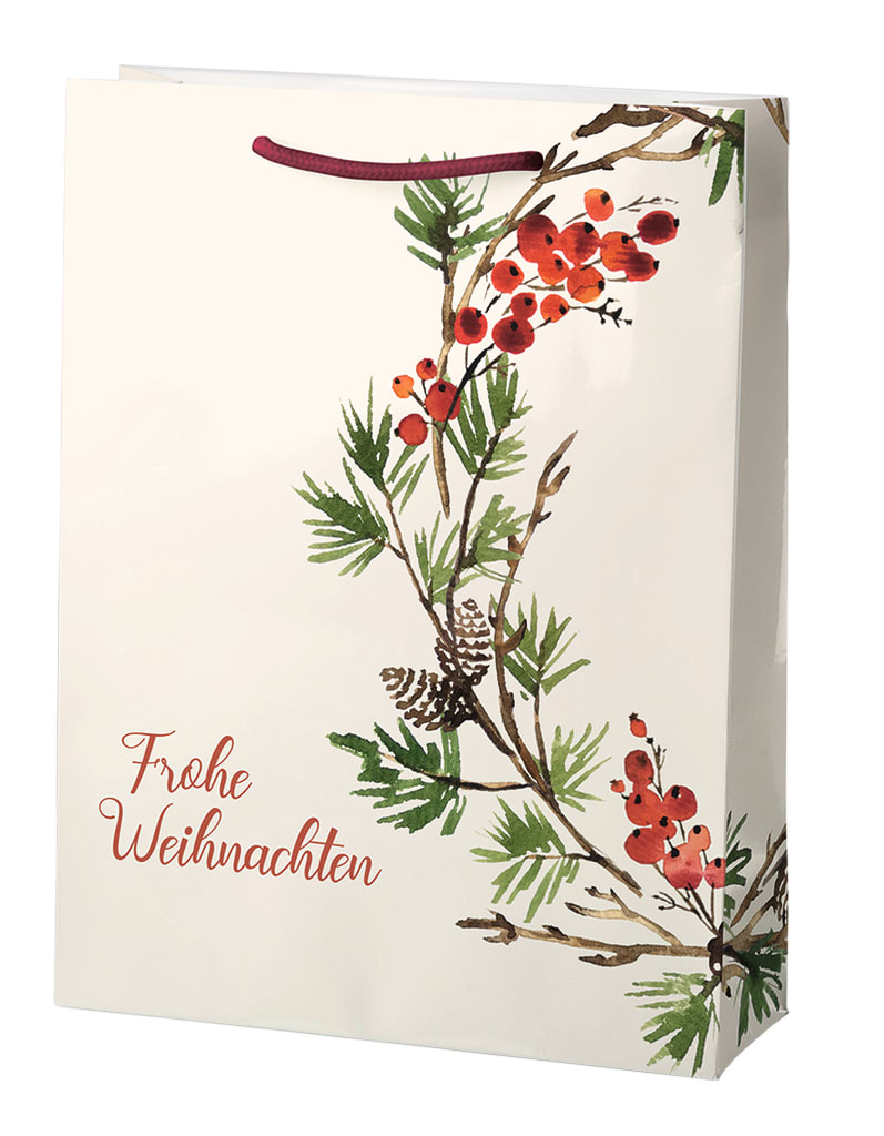 Weihnachtliche Papiertragetasche Bild 1