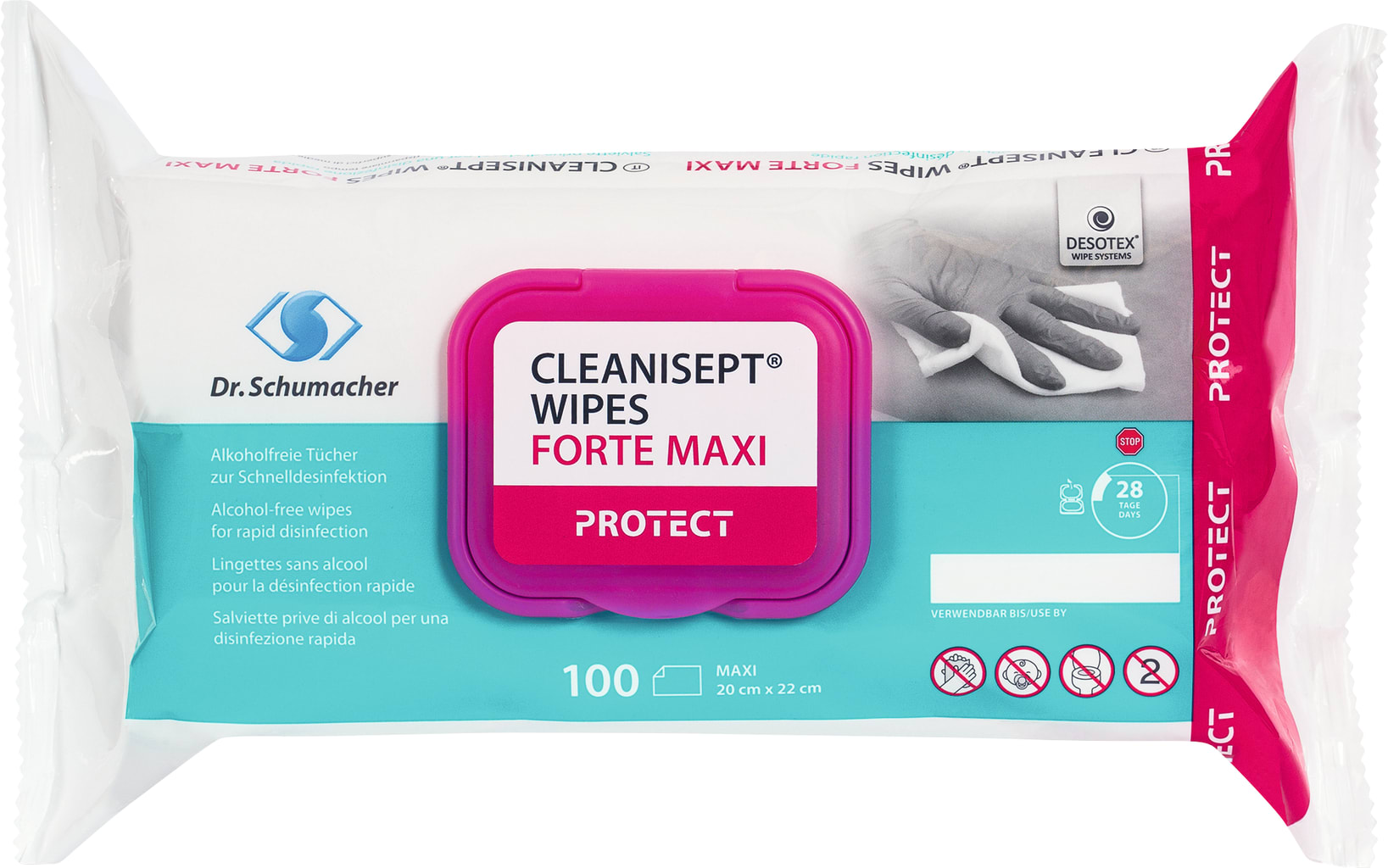 Cleanisept Wipes Forte Maxi, 100 Tücher Bild 1