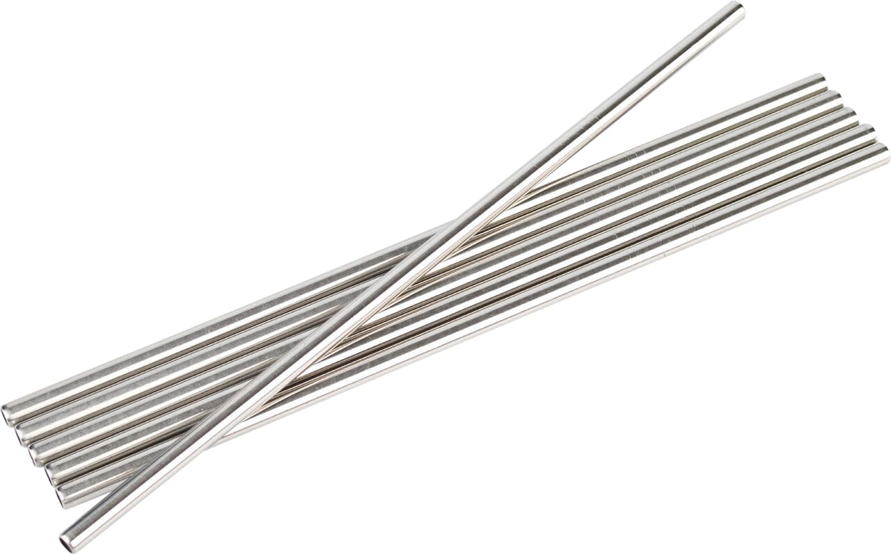 Edelstahl-Trinkhalme, Packung à 6 Stück Bild 1