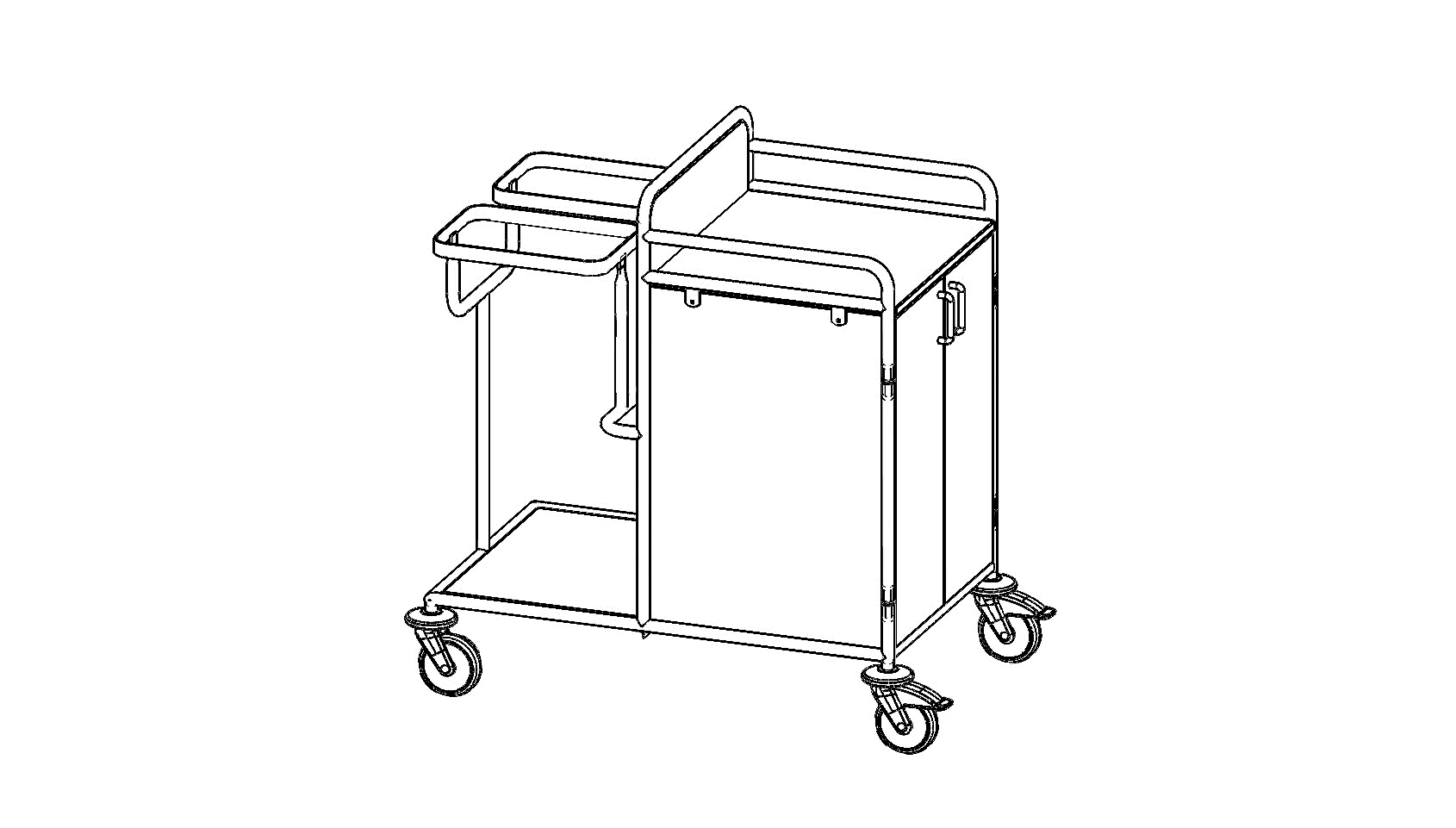 Hammerlit Etagenwagen m.Scharnierdeckel und Tretmechanismus Bild 1