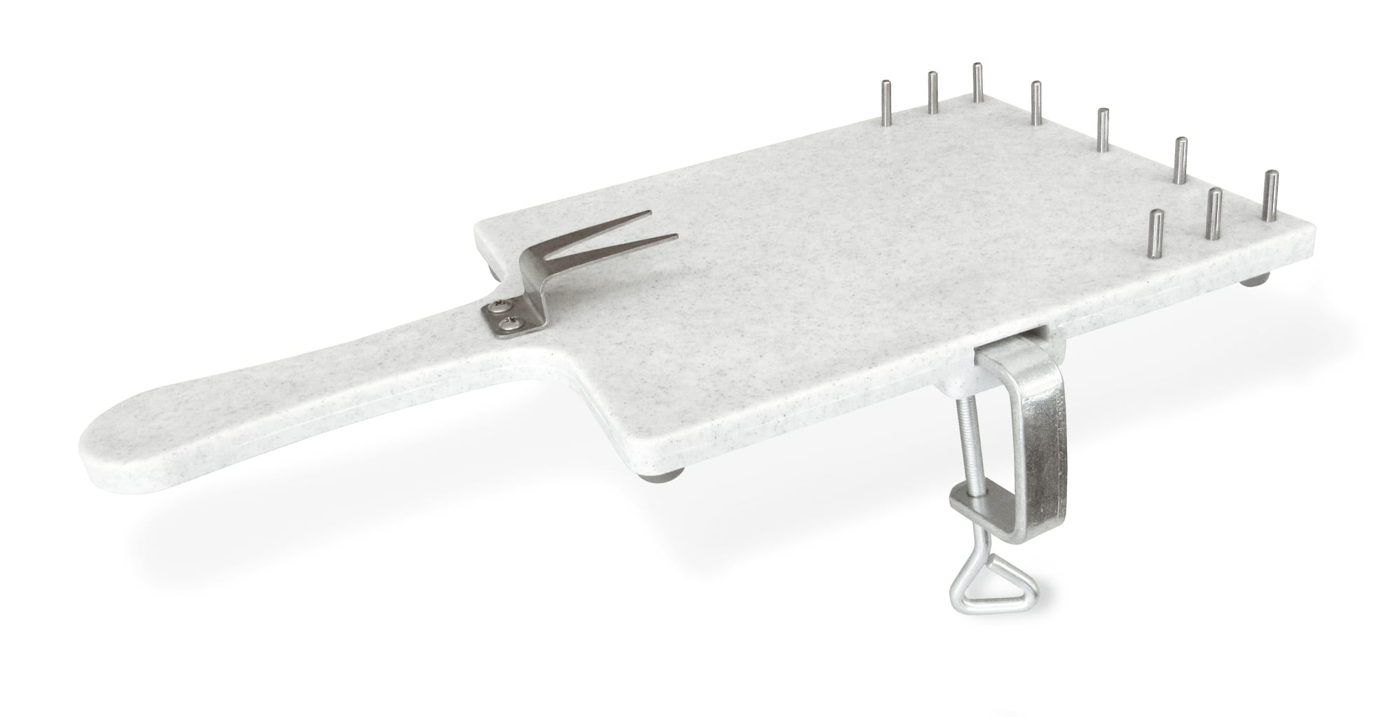 Küchenbrett mit Haltegabel, grau Bild 1