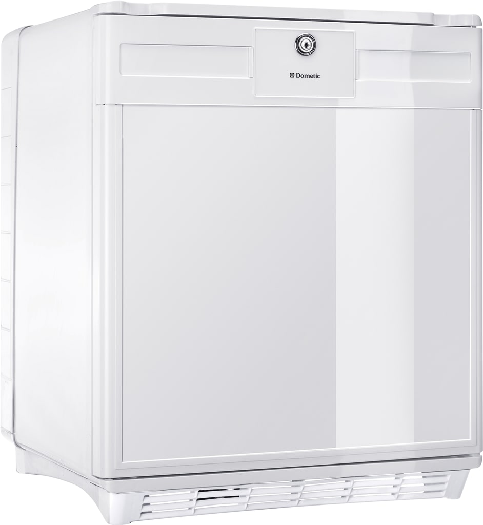 Medikamentenkühlschrank lagert bei 2-8 °C, mit Thermometer, Warnsignal, drei Schubladen und Türschloss.
␍ Bild 2