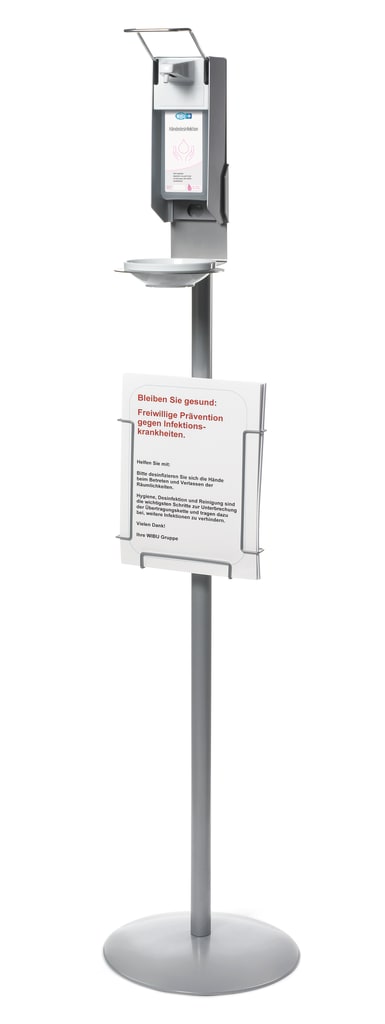 WiBUplus mobiler Desinfektionsmittelspender mit WiBUplus Aluminium-Spender Bild 2