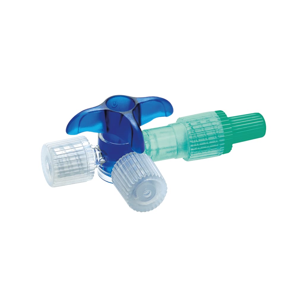 Discofix C - Dreiwegehahn, blau, 100 Stück Bild 1