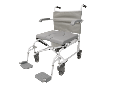 Duschtoilettenstuhl Duo Motion XL, grau/weiß Bild 1