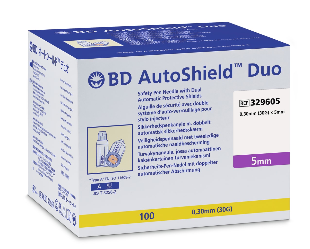 BD AutoShield™ Duo Sicherheits-Pen-Nadel (100er-Pack) Bild 2