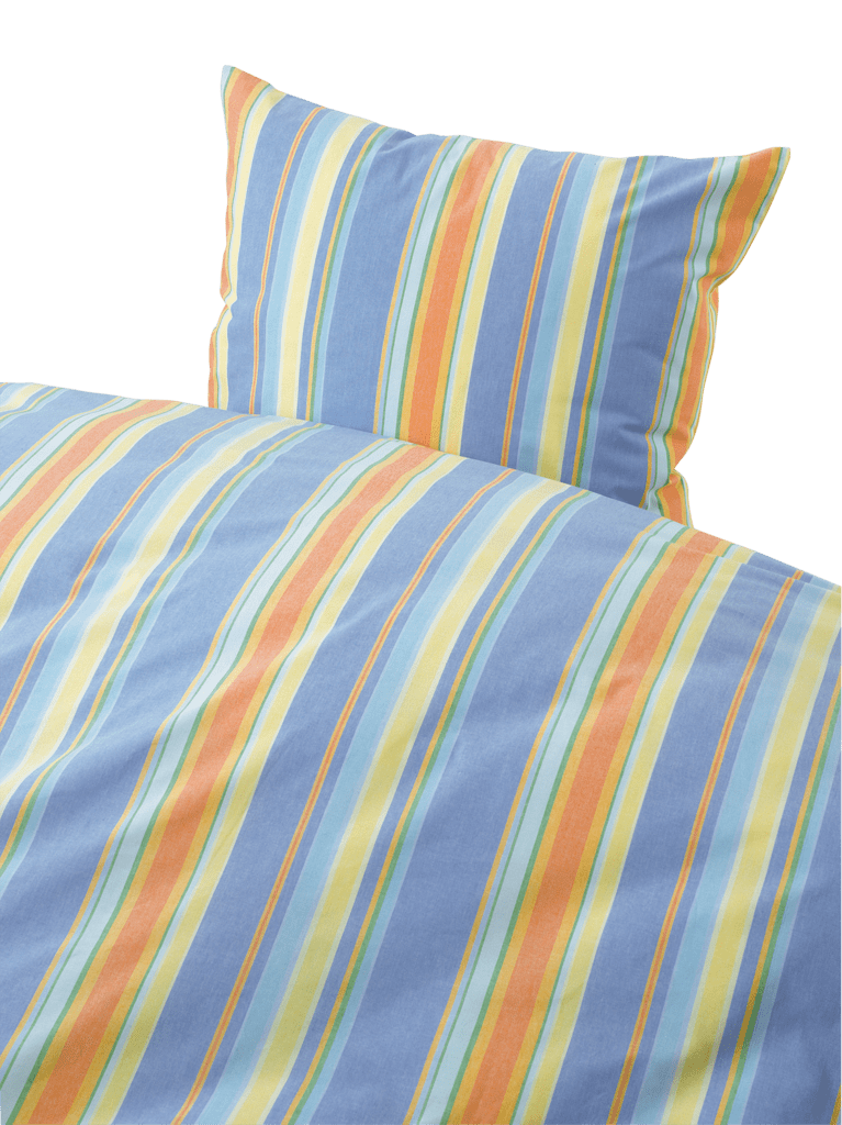 Bettbezug Emily mit bunten Streifen, Hotelverschluss & Bogenabnähern. Waschbar bei 95 °C. Kissenbezug separat erhältlich. Bild 1