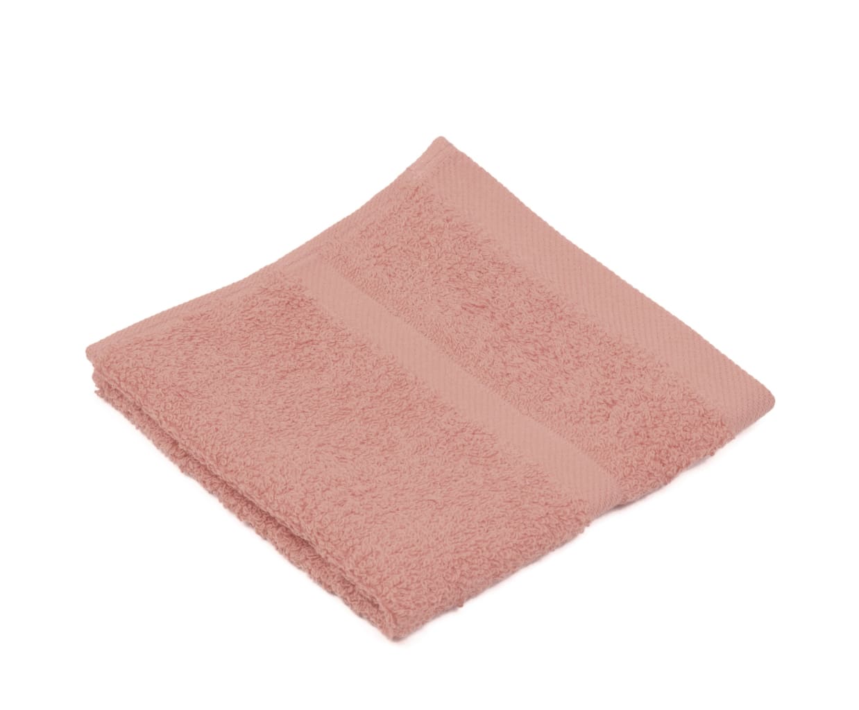 Seiflappen aus Walkfrottier mit eleganter 1-Streifen-Webbordüre. Bild 1