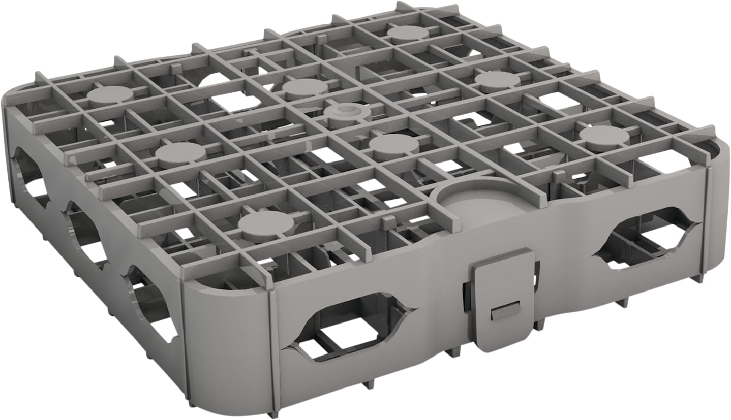 Spülkorb für 36 Einnahmebecher/Trinkbecher, grau Bild 1