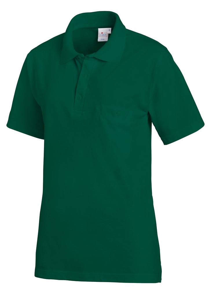 Kurzarm Polo-Shirt im modernen Schnitt für Pflegepersonal mit Knopfverschluss, 1 Brusttasche und Seitenschlitzen. Das Polo-Shirt ist bis 60°C waschbar. Bild 1