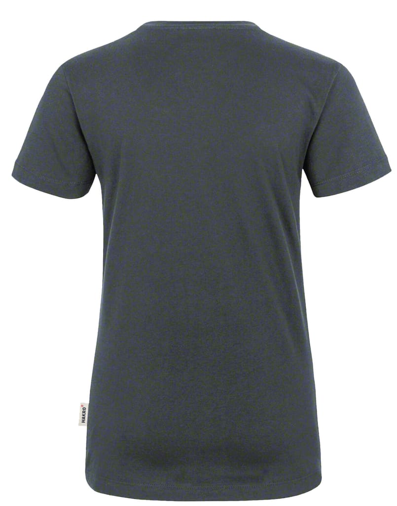 Stilvolles Kurzarm-T-Shirt mit V-Ausschnitt, schmalem Halsbündchen und Nackenband. Aus 100% Baumwolle, einlaufvorbehandelt. Bild 2