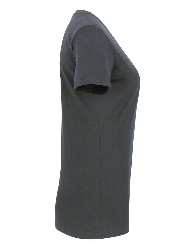 Stilvolles Kurzarm-T-Shirt mit V-Ausschnitt, schmalem Halsbündchen und Nackenband. Aus 100% Baumwolle, einlaufvorbehandelt. Bild 3