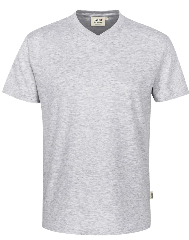 Stilvolles Kurzarm T-Shirt für Herren mit V-Ausschnitt, schmalem Halsbündchen und Nackenband. Aus 100% Baumwolle (160g/qm). Bild 1