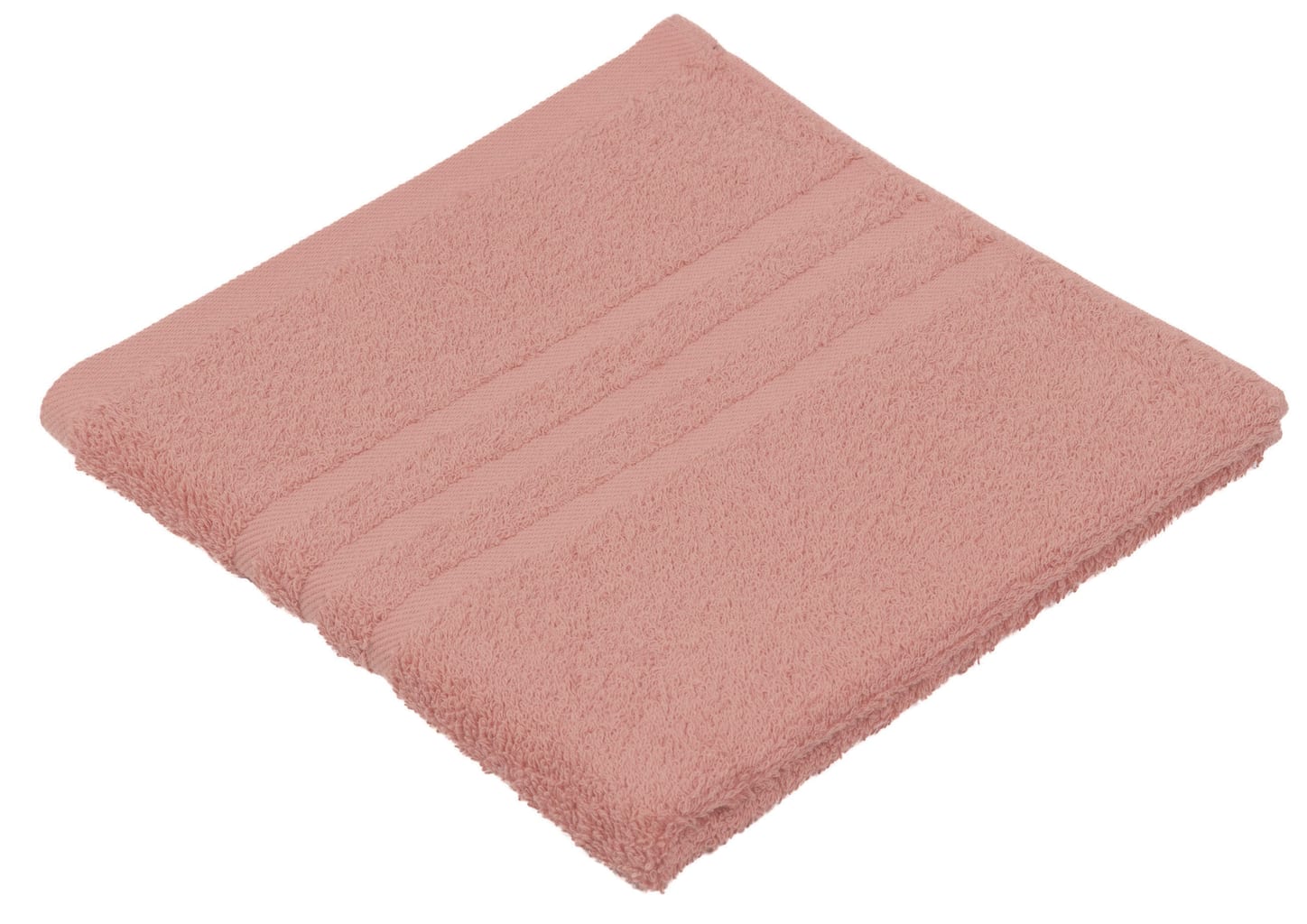 Handtuch aus Walkfrottier mit eleganter 3-Streifen-Webbordüre. Bild 1