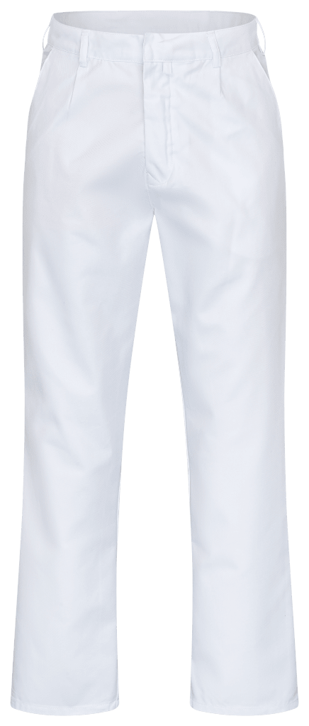 Diese Hose hat Gürtelschlaufen, eine paspelierte Gesäßtasche mit Knopf und zwei Seitentaschen. Praktisch für den Berufsalltag. Bild 1