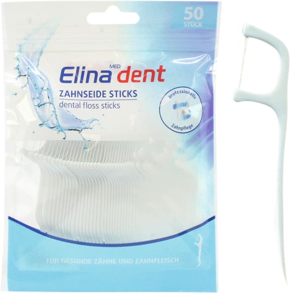 Zahnseidesticks Elina 8cm, 50er Bild 1