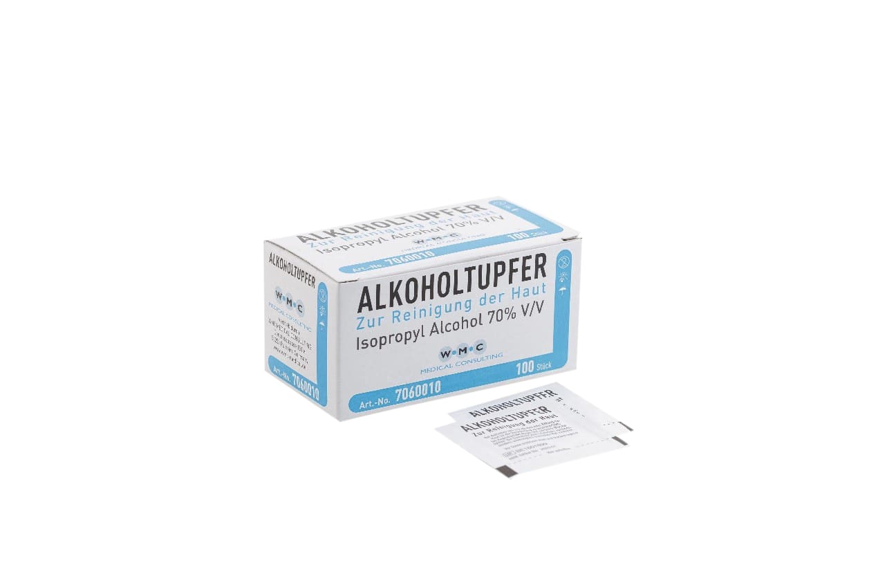 Alkoholtupfer 6 x 3 cm, 100 Stück Bild 1