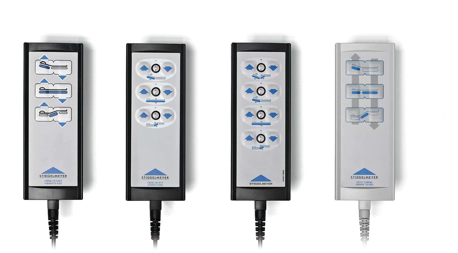 Der Handschalter für PB Classiko hat 6 Tasten. Der Anschluss ist rechteckig und 10-polig. Bild 1