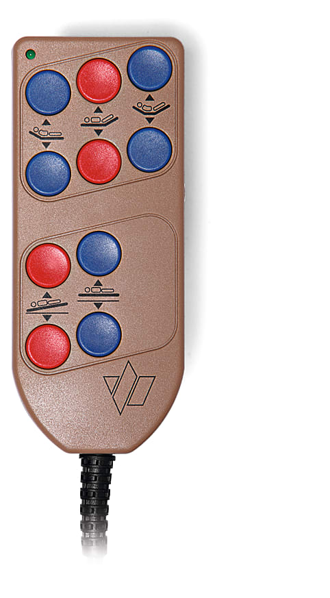 Der Handschalter für Pflegebett Wissner-Bosserhoff passt zu den Modellen Vitalia V4051 und V 4053 (BJ 95-99) und hat 10 Tasten. Bild 1