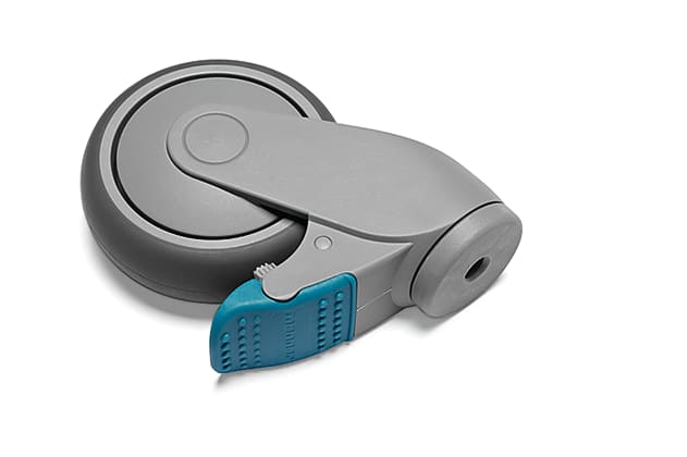 Die Gebremste Rolle für Aufstehhilfe Nestor/Pallas ist kompatibel mit den Modellen Nestor und Ergolet Pallas 2000 und hat die Farbe Grau/Türkis.
␍ Bild 1