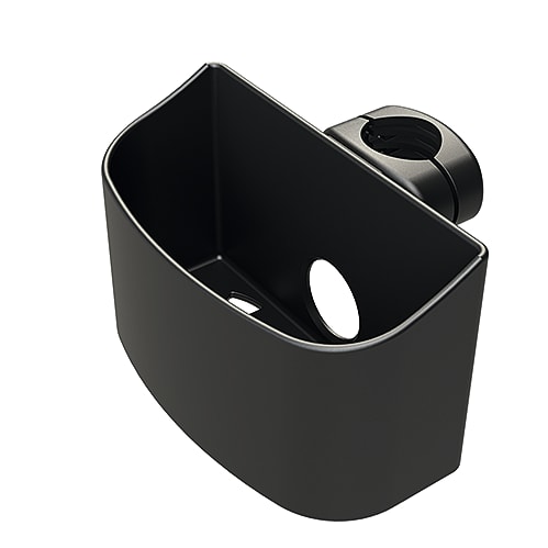 Stockhalter mit Ku.-Schale, schwarz für 2 Stöcke Bild 1