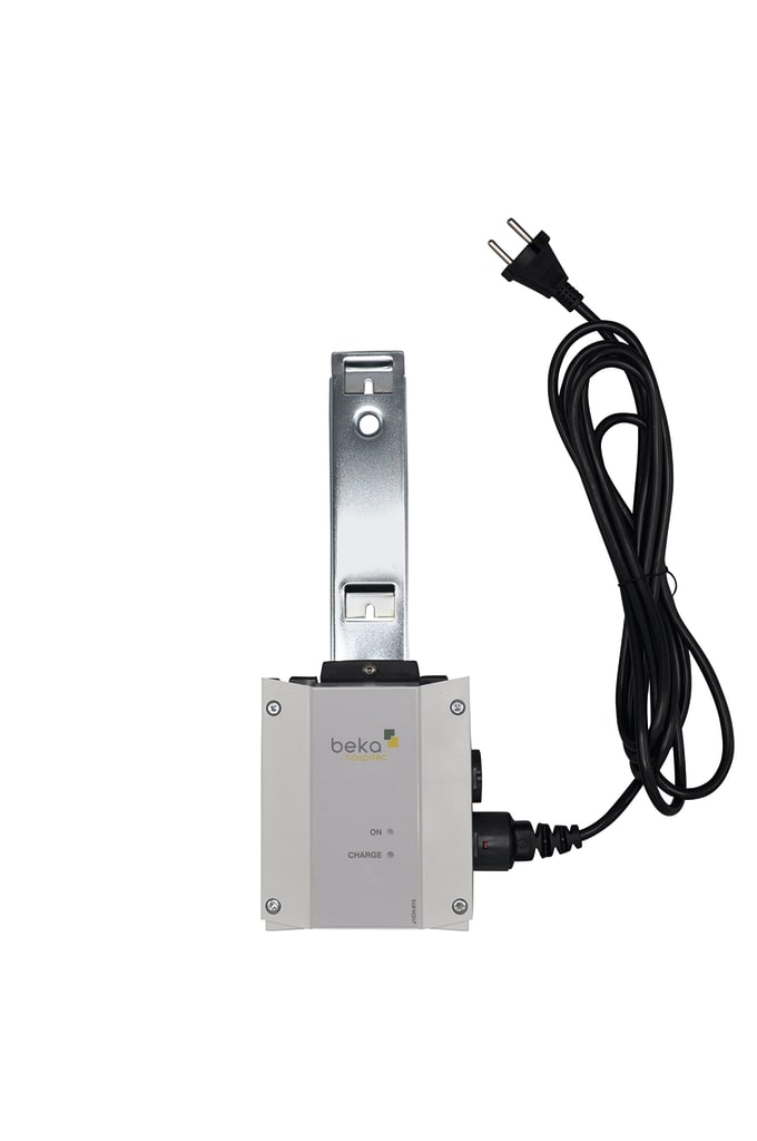Die Wandladestation für Lifter Beka Hospitec ist ein Universal Wandladegerät für NORA, CARLO und EVE! Akkus.
␍ Bild 1