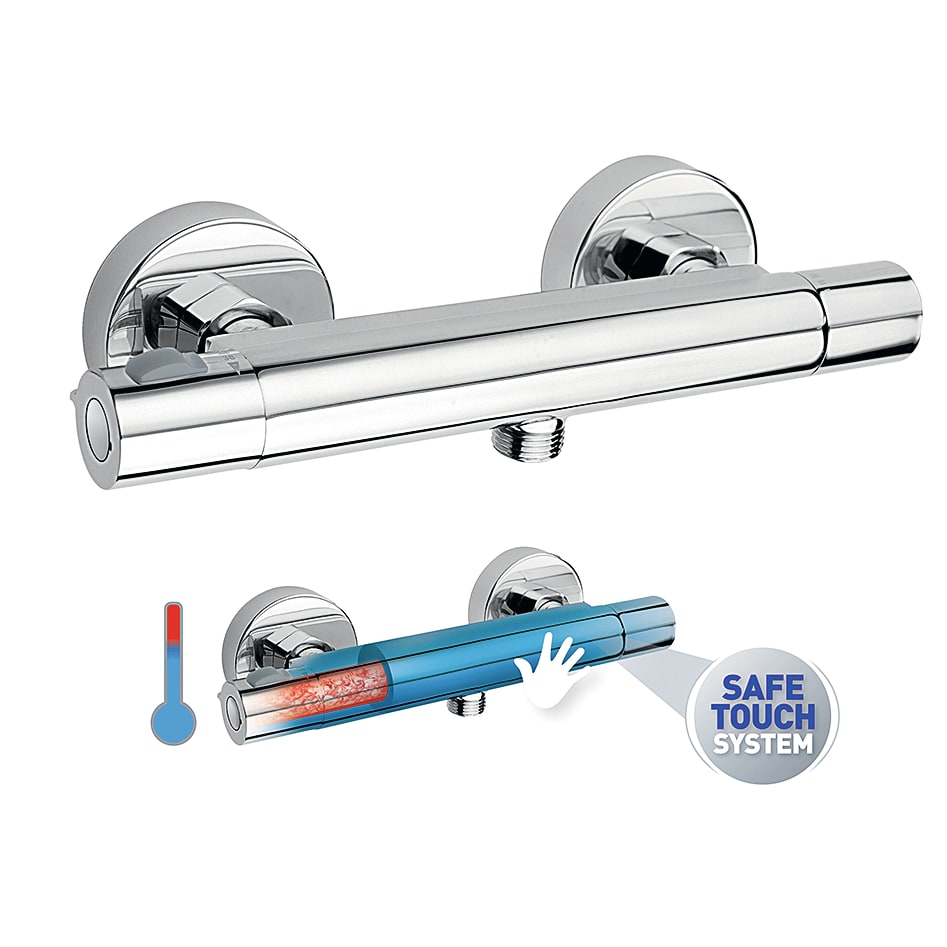 Thermostat-Batterie chrom Bild 1