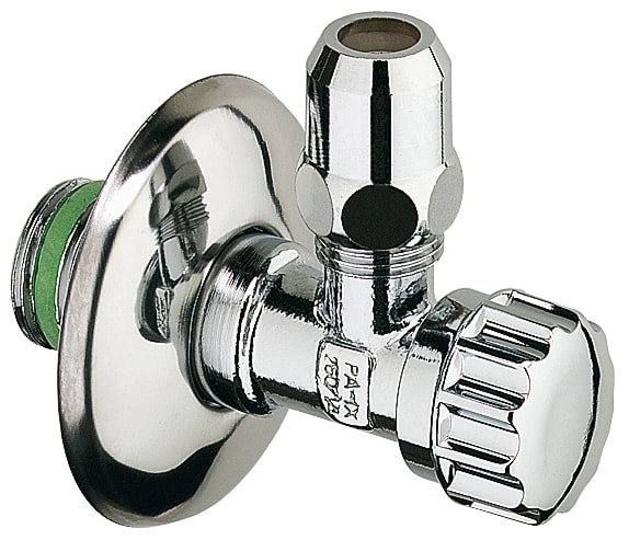 Eckventil Messing verchromt Bild 1