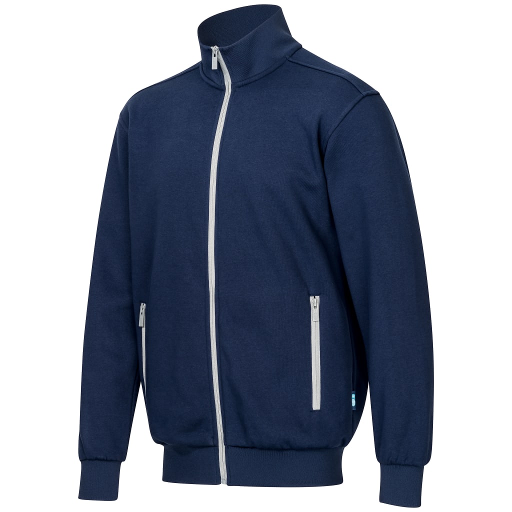 Workwear Sweatjacke mit Reißverschlusstaschen, Stehkragen & Nackenband – komfortabel, wetterfest und praktisch für den Arbeitsalltag. Bild 2