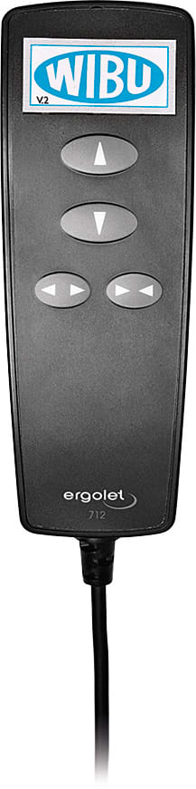 Der Handschalter für Aufstehhilfe/Lifter Ergolet kann mit den Modellen Maya und Faun I genuzt werden und hat 4 Tasten. Bild 1