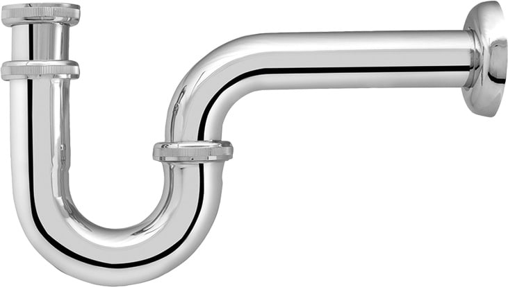 Röhrengeruchsverschluss Edelstahl verchromt Bild 1