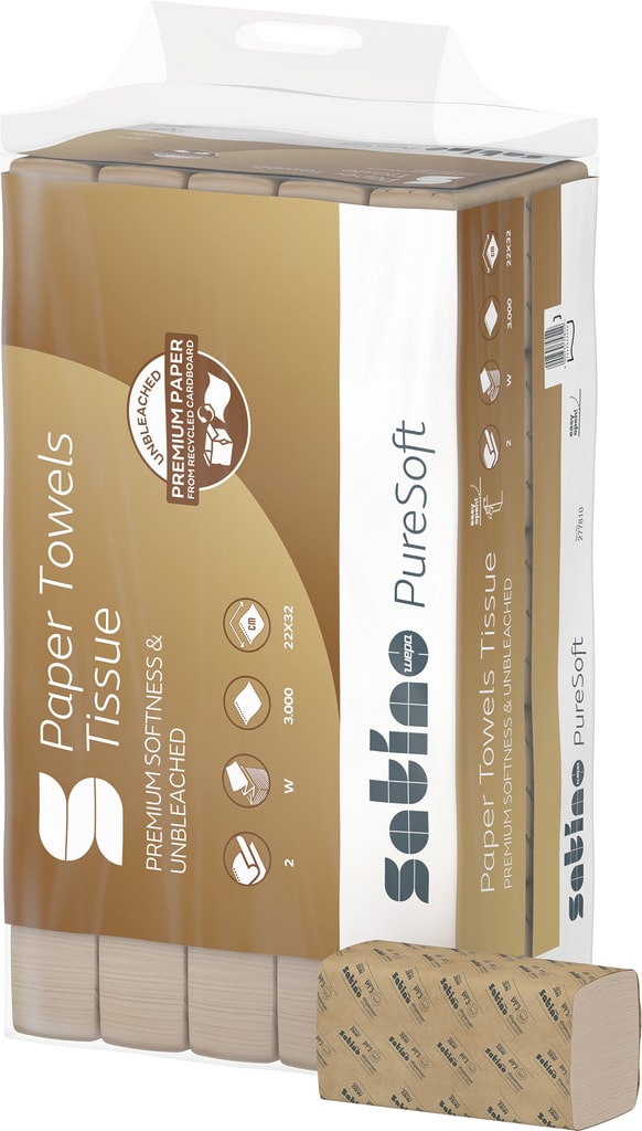 Satino PureSoft Handtuchpapier Format, 22 x 32 cm Bild 1