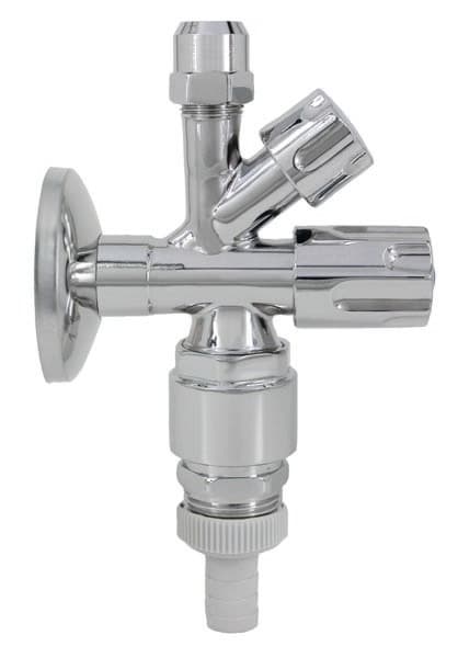 Kombi-Eckventil aus Pressmessing Bild 1