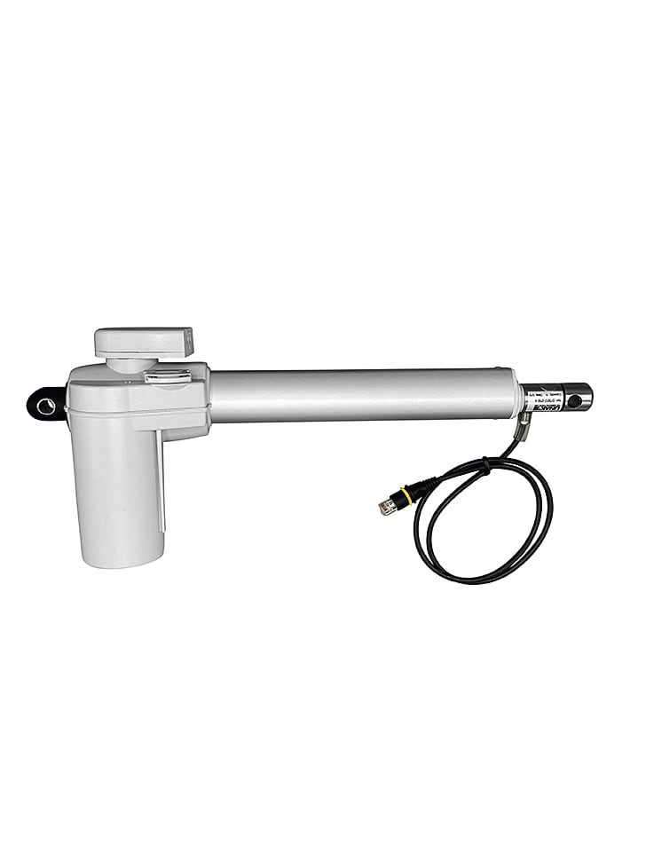 Der Motor für Klinikbett Stiegelmeyer Seta ist ein Rückenlehnenmotor. Der Anschluss ist ein ​10-poliger Telefonstecker. Bild 1