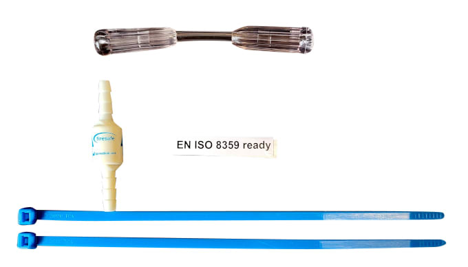 Der Feuerschutzventil Geräteausgang eignet sich für die Modelle Invacare 5 und VisionAir. Bild 1