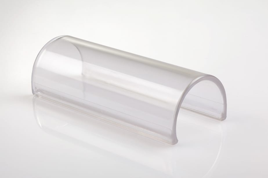 Das Namensschild für Pflegebett, transparent ist ein Rundrohr und hat die Maße 36 – 46 mm.
␍ Bild 1