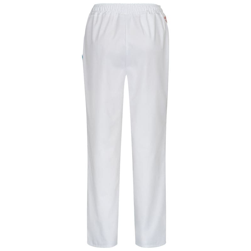 Pflegehose mit rundum Gummizug, 5 cm Bundhöhe und zwei Seitentaschen. Diese Hose gibt es in 2 Längen: die kurze Länge ist 5 cm kürzer als mittel. Bild 3