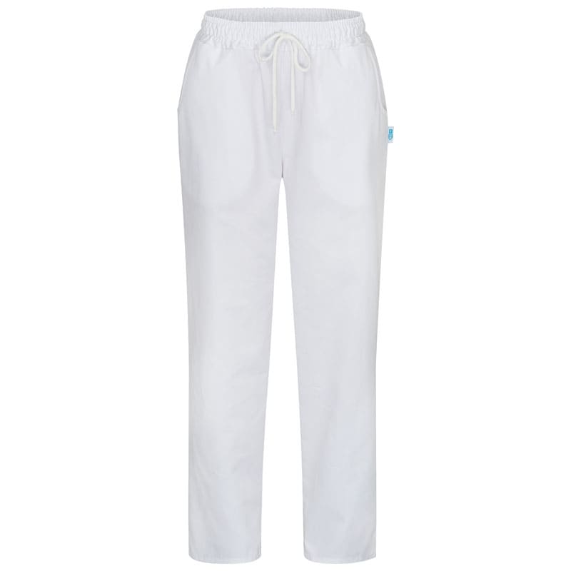 Pflegehose mit rundum Gummizug, 5 cm Bundhöhe und zwei Seitentaschen. Diese Hose gibt es in 2 Längen: die kurze Länge ist 5 cm kürzer als mittel. Bild 1