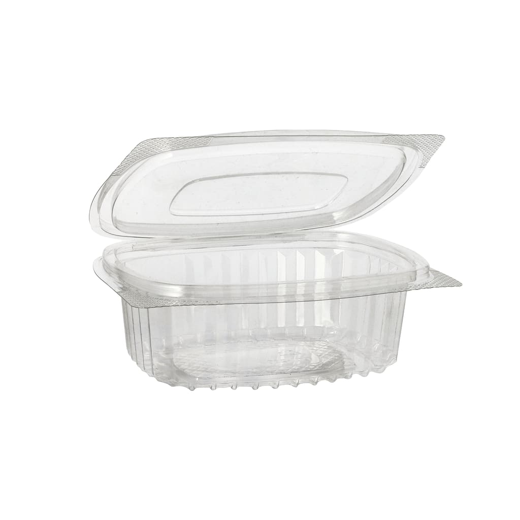 Rückstellproben Schalen mit Klappdeckel, R-PET Bild 2